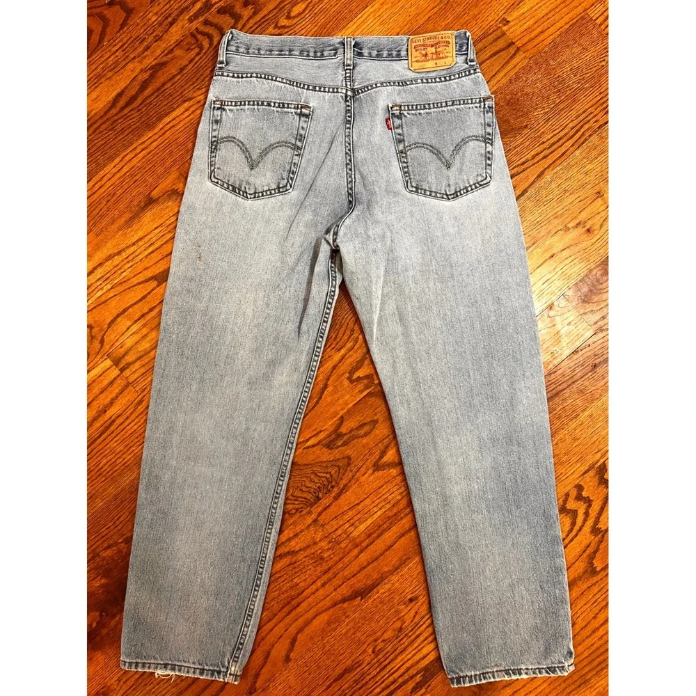 Levis 550 Relaxed Fit Mens Jeans Light Wash Denim W35 L32 Blue Cotton 00550-4891